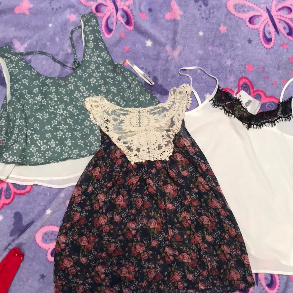 3 tops, all size small, EUC and brand new